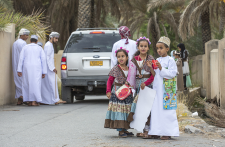 Nizwa, Oman - June 26th 2017: children at a toy market on a day of Eid al Fitrのeditorial素材