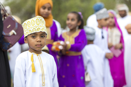 Nizwa, Oman, June 23rd, 2017: omani people at a Habta market before Eid al Fitrのeditorial素材