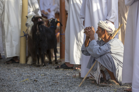 Nizwa, Oman, June 23rd, 2017: omani people at a Habta market before Eid al Fitrのeditorial素材