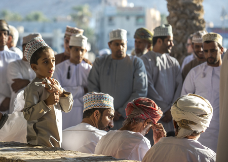 Nizwa, Oman, 10th Nobember 2017: omani young boy at a marketのeditorial素材