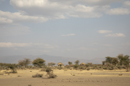 maasai poma in a landscape of northern Tanzaniaのeditorial素材