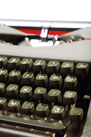 A close-up of the keys of an old typewriter.の写真素材