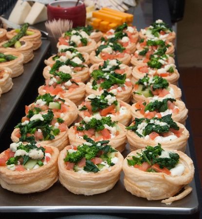 plate of various appectizersの写真素材