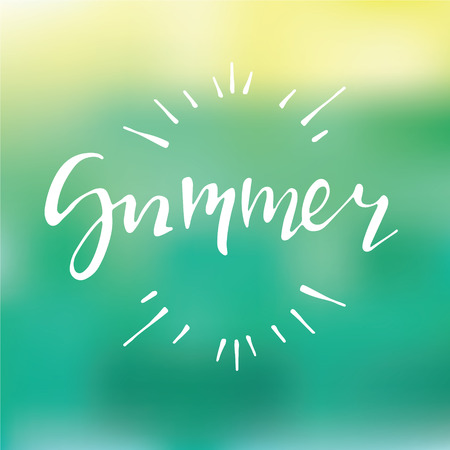 Summer hand drawn letteringのイラスト素材