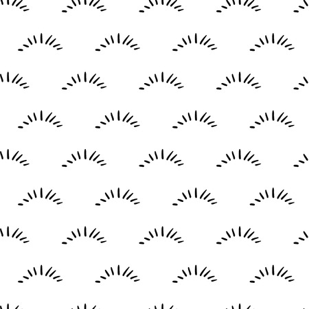 seamless vector pattern with handr drawn elements. Black and white abstract doodle patternのイラスト素材