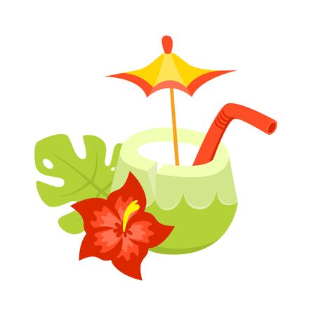 Coconut cocktailのイラスト素材
