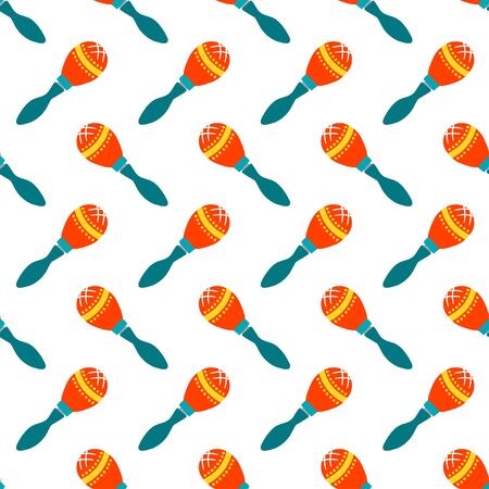 Seamless vector paatern with maracas