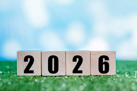2026 new year goal plan action. Goal achievement. Ambition aiming success. Setup objective target...