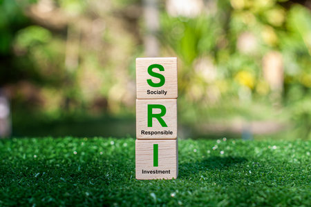 SRI Socially responsible investing Socially responsible investing is any investment strategy that seeks to consider financial returns alongside ethical social or environmental goals.の写真素材