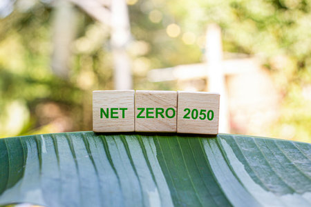 NET ZERO 2050 generally refers to the goal or intention to achieve Net Zero greenhouse gas emissions by 2050 or as soon as possible.の写真素材