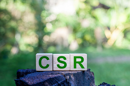CSR Corporate Social Responsibility is a concept in which business organizations operate with consideration for their impact on society and the environment in addition to their economic goals.の写真素材