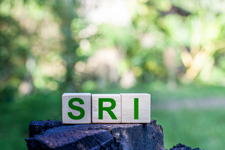 SRI Socially responsible investing Socially responsible investing is any investment strategy that seeks to consider financial returns alongside ethical social or environmental goals.の写真素材
