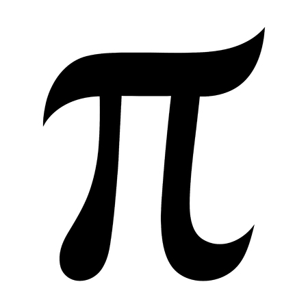 The Greek letter PI. The symbol of the mathematical constant. Isolated Vector Illustration, icon.のイラスト素材