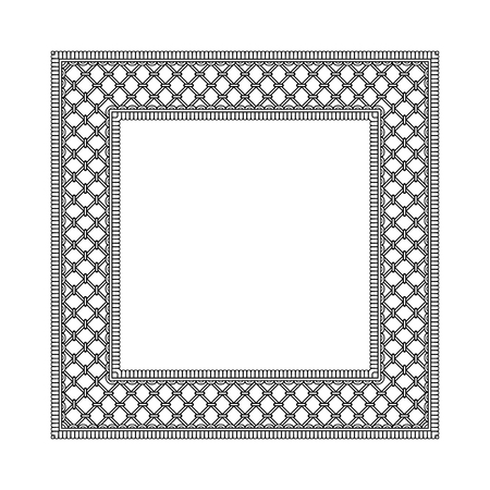 Frame Mehndi pattern for Henna drawing and tattoo. Decoration in oriental, Indian style.のイラスト素材