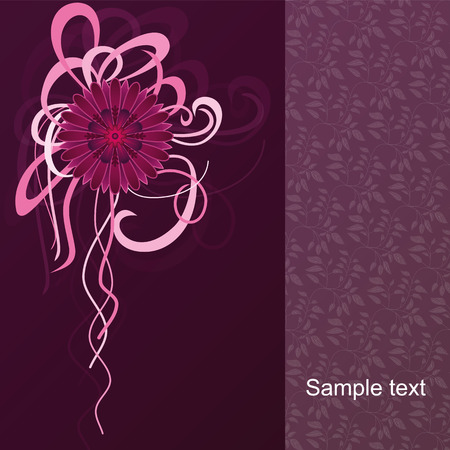Floral Background. Greeting-card.のイラスト素材