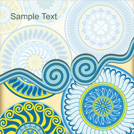 Abstract floral pattern, background. Greeting-card.のイラスト素材