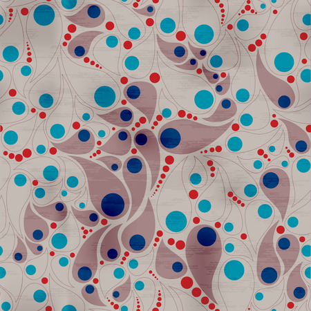 Retro flower seamless pattern background, vector designのイラスト素材