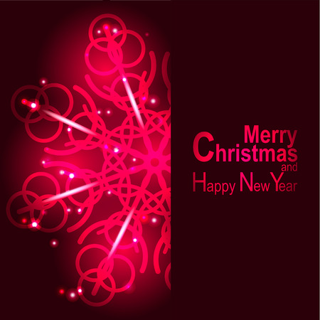 Christmas and New Years red background with snowflakes.のイラスト素材