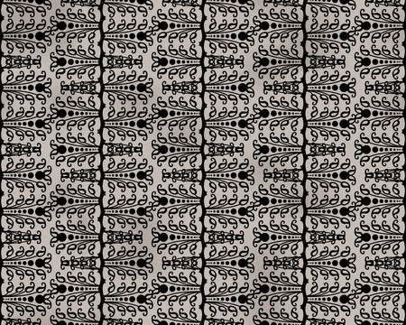 Seamless background with retro pattern. floral ornamentのイラスト素材