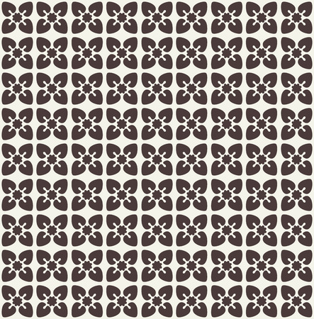 Vector seamless pattern. Abstract background with flowers. Monochrome hand drawn texture. Artistic tileable theme with flowersのイラスト素材