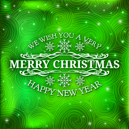 Christmas Card with calligraphy and typography elements. のイラスト素材