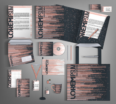 Corporate Identity set. Beautiful  geometric design.のイラスト素材