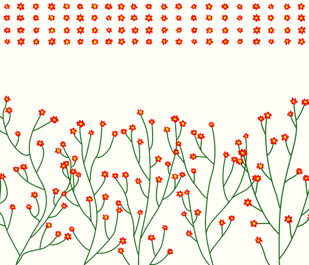 Colorful summer floral background. Vector illustrationのイラスト素材