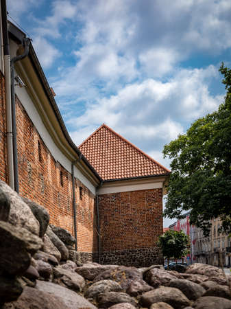 RADOM, POLAND - July 26, 2021:
Remains of medieval city walls.のeditorial素材