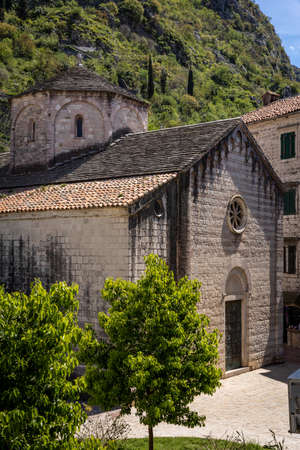 Kotor, Montenegro - April 29, 2022: Medieval Church of Saint Mary Collegiate.のeditorial素材