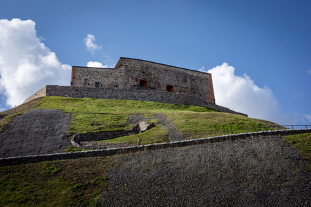 Fortress of Castelluccio di Norcia, Umbria, Italyの写真素材