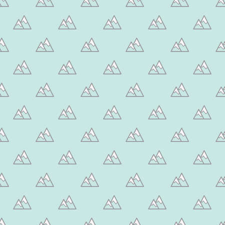 mountains seamless repeat patternのイラスト素材