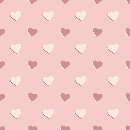 seamless repeat pattern with hearts, nude pattern design for valentine's day