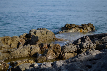 At the sea, rocks and water, seaside