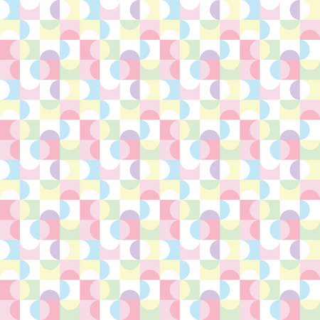 Abstract colorful pastel geometric random pattern, seamless repeat vector background.のイラスト素材