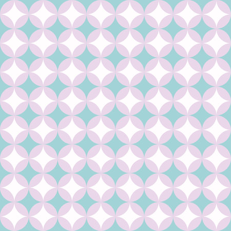 Seamless vector pattern, geometric abstract circle pattern, retro basic pattern, repeat background, vector swatch.のイラスト素材
