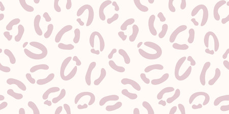 Pastel cute and simple cheetah print, leopard pattern, animal print, seamless repeating vector...