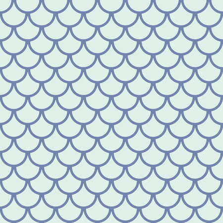 Fish scale simple seamless repeat pattern design, vector pattern, geometric background.のイラスト素材