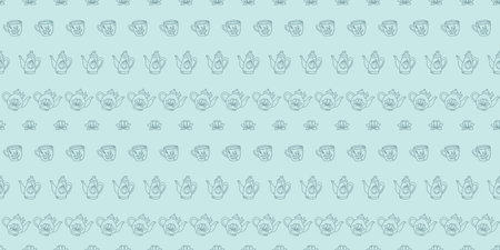 Tea seamless repeat pattern background, vector floral teapots, seamless pattern.