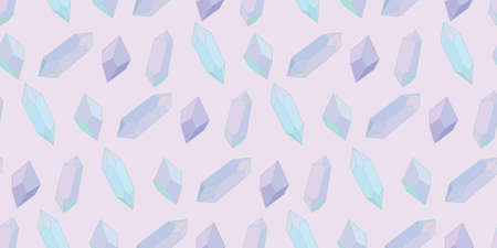 Seamless crystal quartz repeat pattern vector background purple and blueのイラスト素材