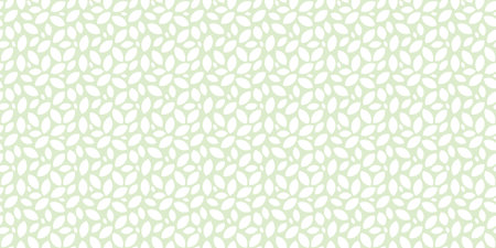 Green and white leaves vector pattern, background texture, geometric leaves, abstract repeat tile.のイラスト素材