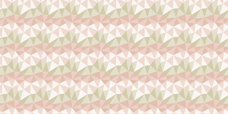 Abstract geometric seamless repeat pattern vector background, mosaic wallpaper, orange pastel,