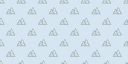 Mountain icons, seamless repeat pattern vector background, wallpaper design.のイラスト素材