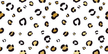 Cheetah seamless repeat pattern, vector background, repeating wallpaper, animal print, leopard...