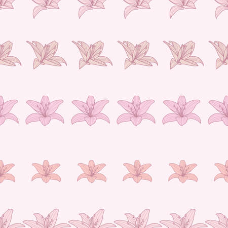 Vector flower background, calla lily pattern design, seamless repeat pattern tile, floral background.のイラスト素材