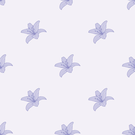 Vector flower background, calla lily pattern design, seamless repeat pattern tile, floral background.のイラスト素材