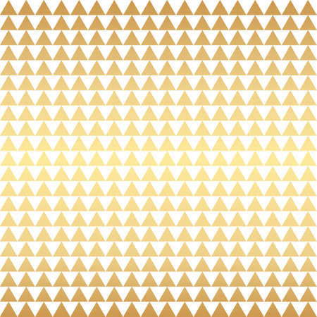Seamless gold vector pattern, golden repeat pattern tile, elegant background. White and gold triangles pattern.のイラスト素材