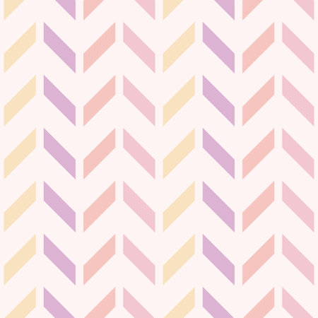 Geometric chevron vector pattern, pastel abstract background, seamless repeat.