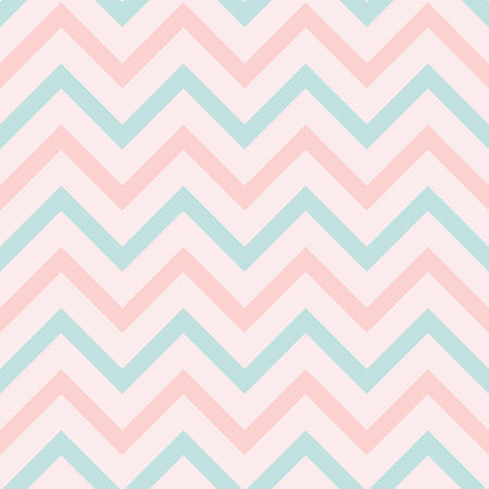 Zigzag vector pattern, pink and blue abstract geometric chevron background, seamless repeat.