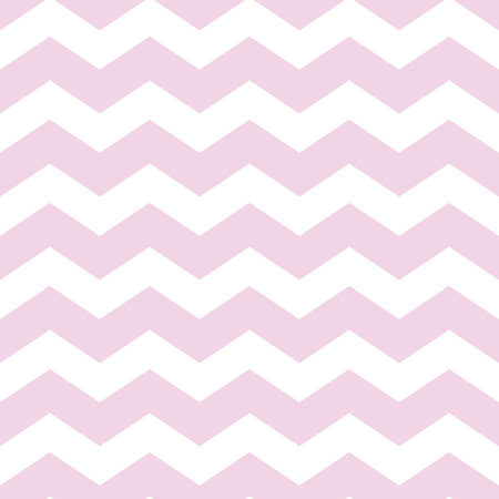 Pastel pink chevron print, zigzag geometric vector pattern, abstract repeat background, seamless...