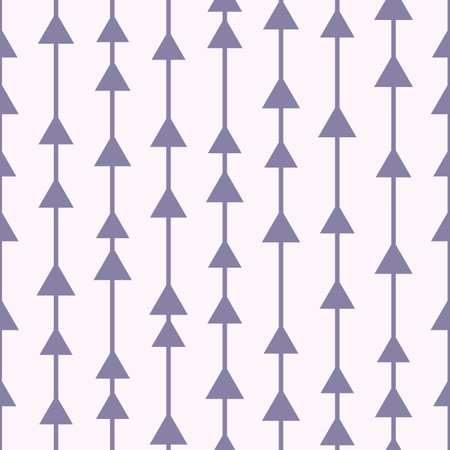 Purple geometric vector pattern, seamless repeat, vertical stripes with triangles, abstract backgroundのイラスト素材